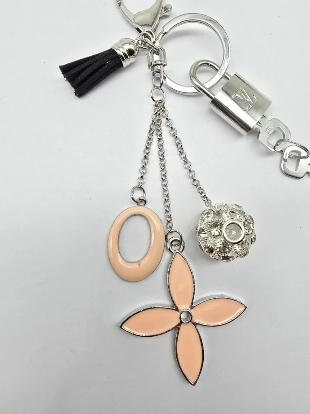 Authentic Louis Vuitton Silver Lock 🔒 Unbranded Keychain Bag Charm LV